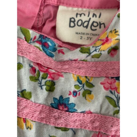 Mini Boden Pink Floral Dress 2/3 Years VGUC - Picture 4 of 4